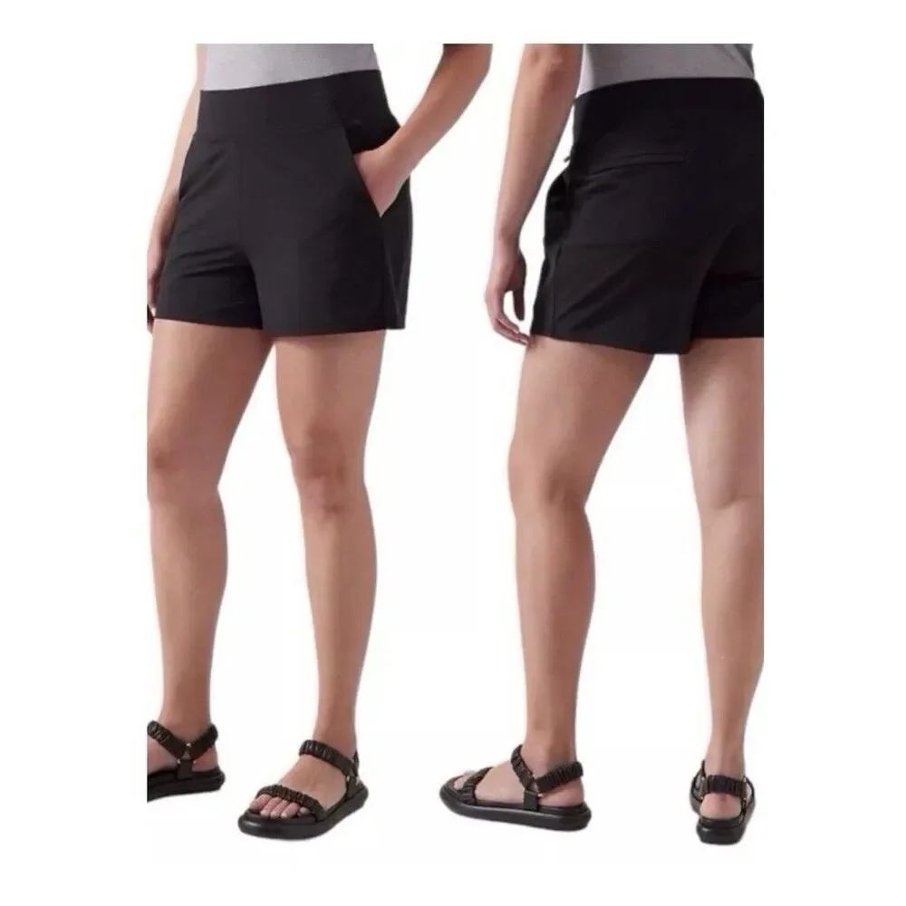 Athleta Brooklyn Short Black NWT Plus Size 22 Lightweight Travel Active 4”